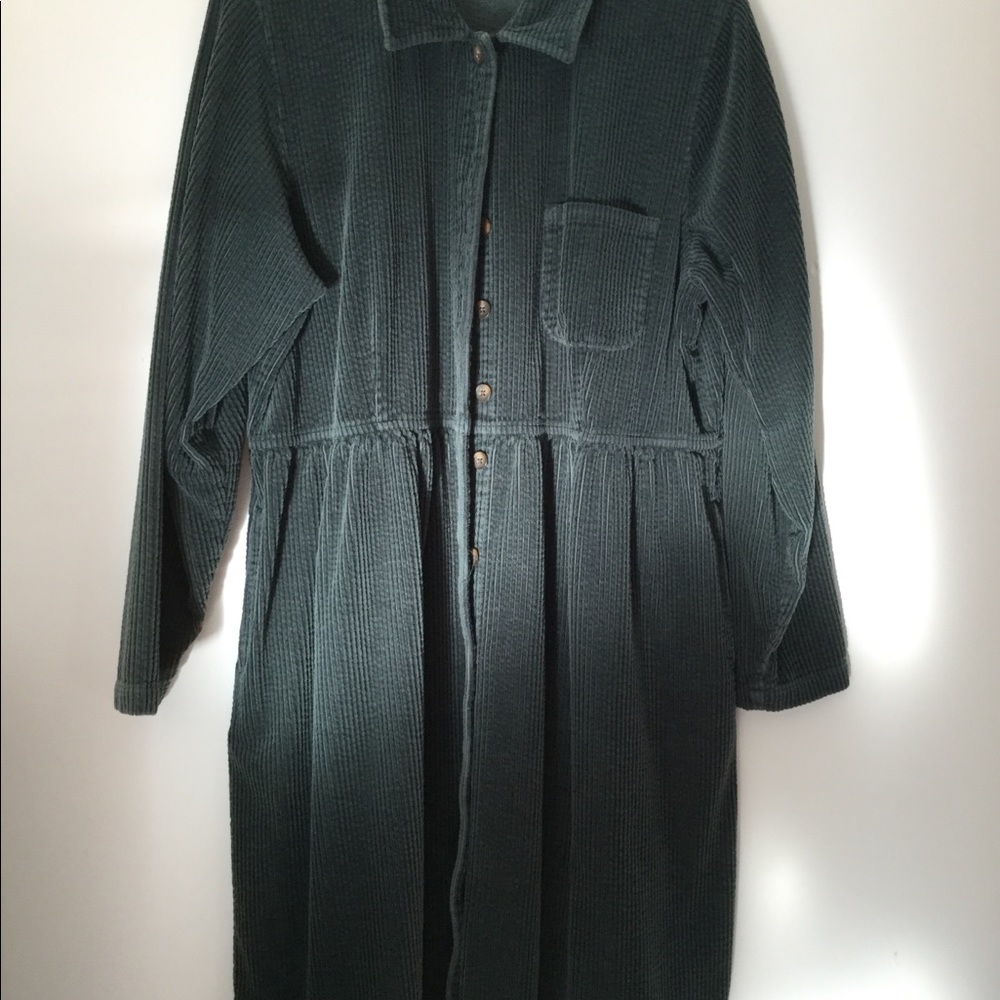 Empire waist corduroy dress